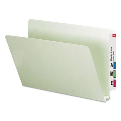 Extra-Heavy Recycled Pressboard End Tab Folders, Straight Tabs, Legal Size, 2" Expansion, Gray-Green, 25/Box1