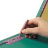 End Tab Colored Pressboard Classification Folders with SafeSHIELD Coated Fasteners, 2 Dividers, Legal Size, Green, 10/Box2