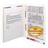 Manila End Tab Fastener Folders with Reinforced Tabs, 11-pt Stock, 2 Fasteners, Letter Size, Manila Exterior, 50/Box1