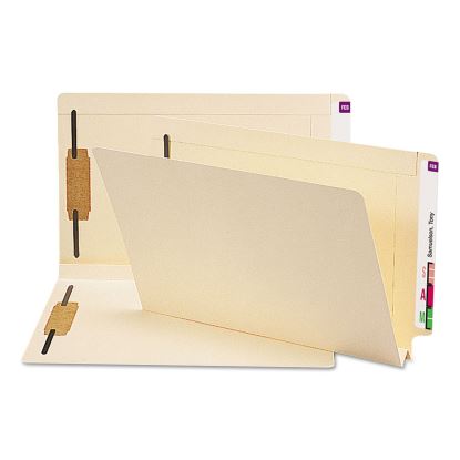 Manila End Tab W-Fold Fastener Folders with Reinforced Tabs, 14-pt Stock, 2 Fasteners, Legal Size, Manila Exterior, 50/Box1