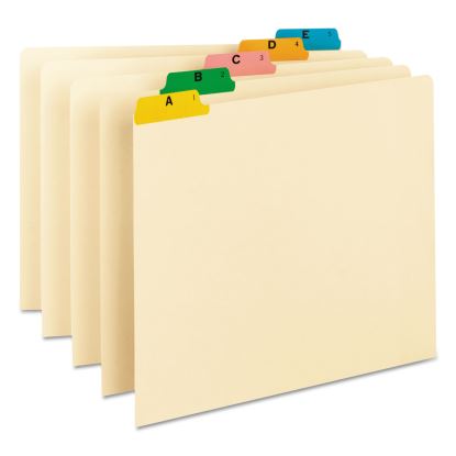Alphabetic Top Tab Indexed File Guide Set, 1/5-Cut Top Tab, A to Z, 8.5 x 11, Manila, 25/Set1