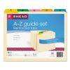 Alphabetic Top Tab Indexed File Guide Set, 1/5-Cut Top Tab, A to Z, 8.5 x 11, Manila, 25/Set2