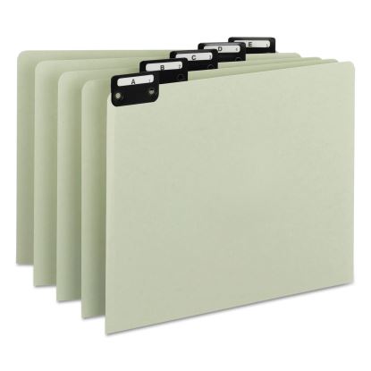 Alphabetic Top Tab Indexed File Guide Set, 1/5-Cut Top Tab, A to Z, 8.5 x 11, Green, 25/Set1