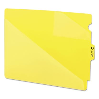 End Tab Poly Out Guides, Two-Pocket Style, 1/3-Cut End Tab, Out, 8.5 x 11, Yellow, 50/Box1