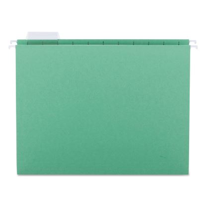 Colored Hanging File Folders, Letter Size, 1/5-Cut Tab, Green, 25/Box1