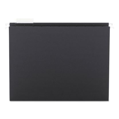 Colored Hanging File Folders with 1/5 Cut Tabs, Letter Size, 1/5-Cut Tabs, Black, 25/Box1