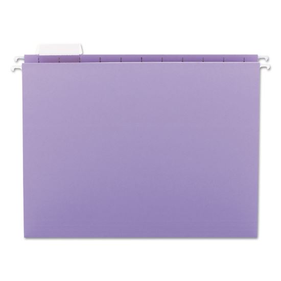 Colored Hanging File Folders with 1/5 Cut Tabs, Letter Size, 1/5-Cut Tabs, Lavender, 25/Box1