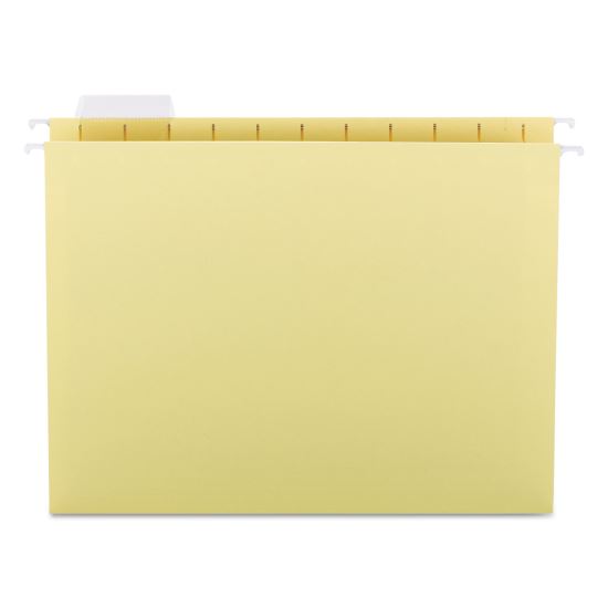 Colored Hanging File Folders with 1/5 Cut Tabs, Letter Size, 1/5-Cut Tabs, Yellow, 25/Box1