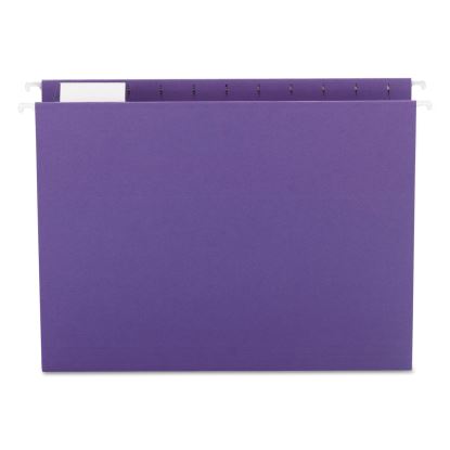 Colored Hanging File Folders with 1/5 Cut Tabs, Letter Size, 1/5-Cut Tabs, Purple, 25/Box1