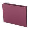 Colored Hanging File Folders with 1/5 Cut Tabs, Letter Size, 1/5-Cut Tabs, Maroon, 25/Box2