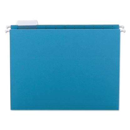 Colored Hanging File Folders with 1/5 Cut Tabs, Letter Size, 1/5-Cut Tabs, Teal, 25/Box1