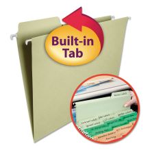 FasTab Hanging Folders, Letter Size, 1/3-Cut Tab, Moss, 20/Box1