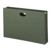 Hanging Pockets with Full-Height Gusset, 1 Section, 3.5" Capacity, Legal Size, Standard Green, 10/Box2