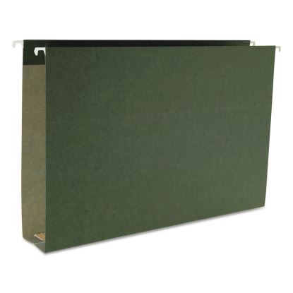 Box Bottom Hanging File Folders, 2" Capacity, Legal Size, Standard Green, 25/Box1