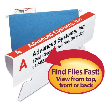 Viewables Hanging Folder Tab and Label Bulk Pack Refill, 1/3-Cut Tabs, Assorted Colors, 3.5" Wide, 100/Box1