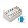 A-Z Color-Coded End Tab Filing Labels, A-Z, 1 x 1.25, White, 500/Roll, 26 Rolls/Box2
