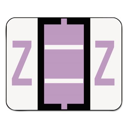 A-Z Color-Coded End Tab Filing Labels, Z, 1 x 1.25, White, 500/Roll1
