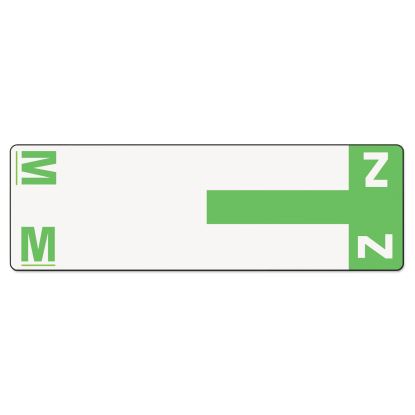 AlphaZ Color-Coded First Letter Combo Alpha Labels, M/Z, 1.16 x 3.63, Light Green/White, 5/Sheet, 20 Sheets/Pack1