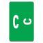 AlphaZ Color-Coded Second Letter Alphabetical Labels, C, 1 x 1.63, Dark Green, 10/Sheet, 10 Sheets/Pack1