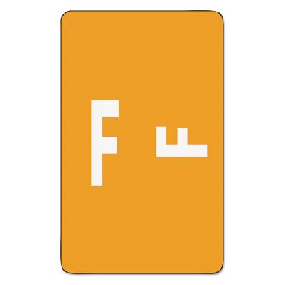 AlphaZ Color-Coded Second Letter Alphabetical Labels, F, 1 x 1.63, Orange, 10/Sheet, 10 Sheets/Pack1