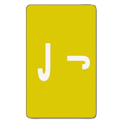 AlphaZ Color-Coded Second Letter Alphabetical Labels, J, 1 x 1.63, Yellow, 10/Sheet, 10 Sheets/Pack1