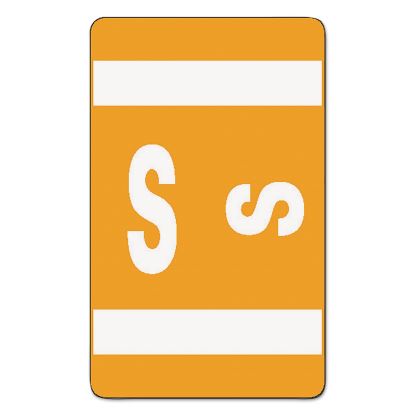 AlphaZ Color-Coded Second Letter Alphabetical Labels, S, 1 x 1.63, Orange, 10/Sheet, 10 Sheets/Pack1