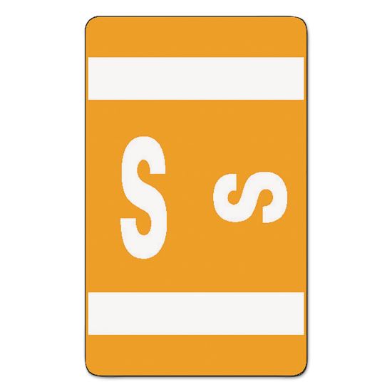 AlphaZ Color-Coded Second Letter Alphabetical Labels, S, 1 x 1.63, Orange, 10/Sheet, 10 Sheets/Pack1