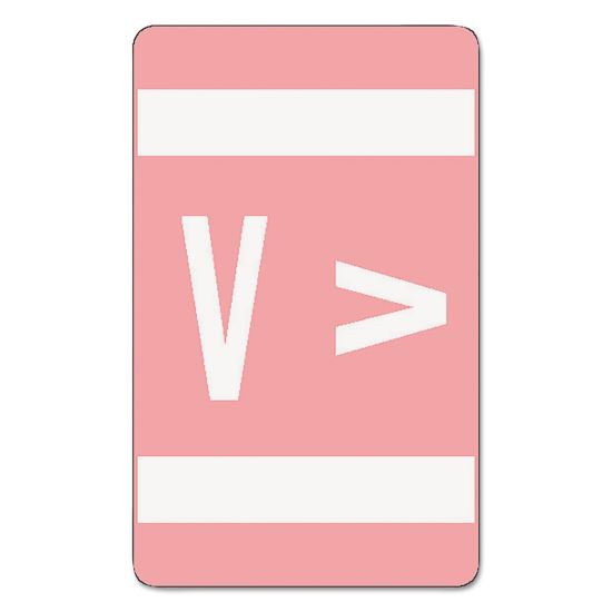 AlphaZ Color-Coded Second Letter Alphabetical Labels, V, 1 x 1.63, Pink, 10/Sheet, 10 Sheets/Pack1