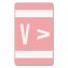 AlphaZ Color-Coded Second Letter Alphabetical Labels, V, 1 x 1.63, Pink, 10/Sheet, 10 Sheets/Pack1