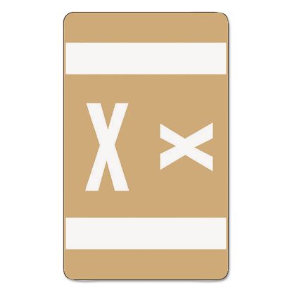 AlphaZ Color-Coded Second Letter Alphabetical Labels, X, 1 x 1.63, Light Brown, 10/Sheet, 10 Sheets/Pack1