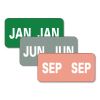 Monthly End Tab File Folder Labels, JAN-DEC, 0.5 x 1, Assorted, 25/Sheet, 120 Sheets/Box1