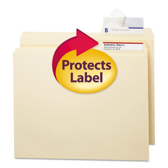 Seal and View File Folder Label Protector, Clear Laminate, 3-1/2x1-11/16, 100/Pack1