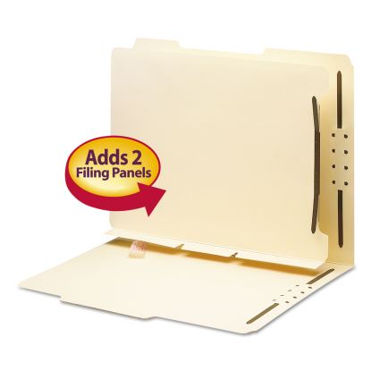 Self-Adhesive Folder Dividers for Top/End Tab Folders w/ 2-Prong Fasteners, Letter Size, Manila, 25/Pack1