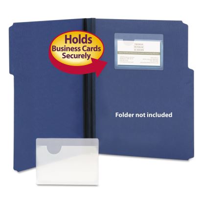 Self-Adhesive Poly Pockets, Top Load, 4.06 x 3, Clear, 100/Box1