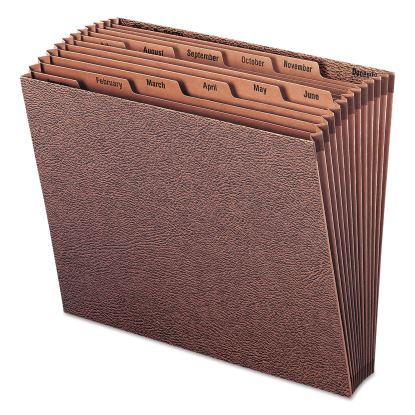 TUFF Expanding Open-Top Stadium File, 12 Sections, 1/12-Cut Tabs, Letter Size, Redrope1