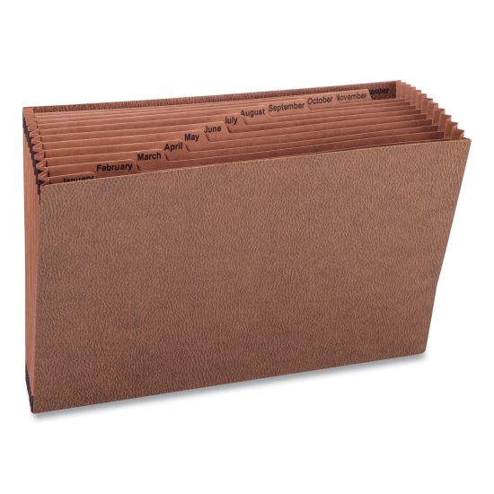 TUFF Expanding Open-Top Stadium File, 12 Sections, 1/12-Cut Tabs, Legal Size, Redrope1