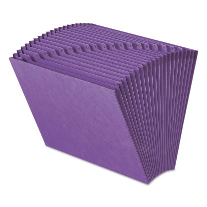 Heavy-Duty Indexed Expanding Open Top Color Files, 21 Sections, 1/21-Cut Tabs, Letter Size, Purple1