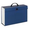 Expanding File Box, 16.63" Expansion, 19 Sections, Twist-Lock Latch Closure, 2/5-Cut Tabs, Legal Size, Blue2