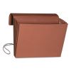 Extra-Wide Expanding Wallets with Elastic Cord, 5.25" Expansion, 1 Section, Elastic Cord Closure, Legal Size, Redrope2