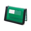 Poly Wallets, 2.25" Expansion, 1 Section, Elastic Cord Closure, Letter Size, Translucent Green2