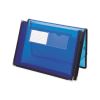 Poly Wallets, 2.25" Expansion, 1 Section, Elastic Cord Closure, Letter Size, Translucent Blue2