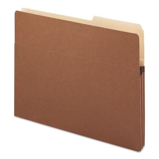 Redrope Drop Front File Pockets with 2/5-Cut Guide Height Tabs, 1.75" Expansion, Letter Size, Redrope, 25/Box1