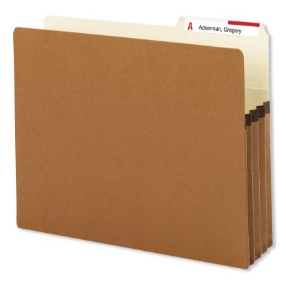 Redrope Drop Front File Pockets with 2/5-Cut Guide Height Tabs, 3.5" Expansion, Letter Size, Redrope, 25/Box1