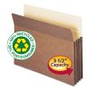 Recycled Top Tab File Pockets, 3.5" Expansion, Letter Size, Redrope, 25/Box1