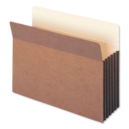 Redrope Drop-Front File Pockets with Fully Lined Gussets, 5.25" Expansion, Letter Size, Redrope, 10/Box1