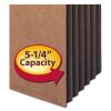 Redrope Drop-Front File Pockets with Fully Lined Gussets, 5.25" Expansion, Letter Size, Redrope, 10/Box2