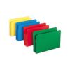 Poly Drop Front File Pockets, 3.5" Expansion, Legal Size, Assorted Colors, 4/Box2
