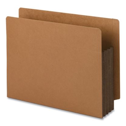 Redrope Drop-Front End Tab File Pockets, Fully Lined 6.5" High Gussets, 3.5" Expansion, Letter Size, Redrope/Brown, 10/Box1