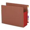 Redrope Drop-Front End Tab File Pockets, Fully Lined 6.5" High Gussets, 5.25" Expansion, Letter Size, Redrope/Red, 10/Box1