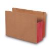 Redrope Drop-Front End Tab File Pockets, Fully Lined 6.5" High Gussets, 5.25" Expansion, Letter Size, Redrope/Red, 10/Box2